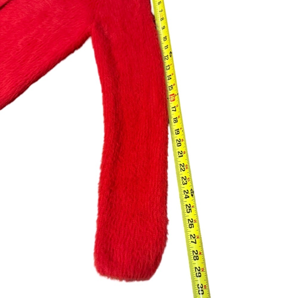 Dear John Fuzzy Poppy Red Button-Down Sweater - NWT - Picture 7 of 8